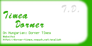 timea dorner business card